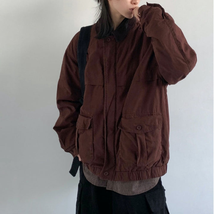 Washed Overalls Cotton Jacket
