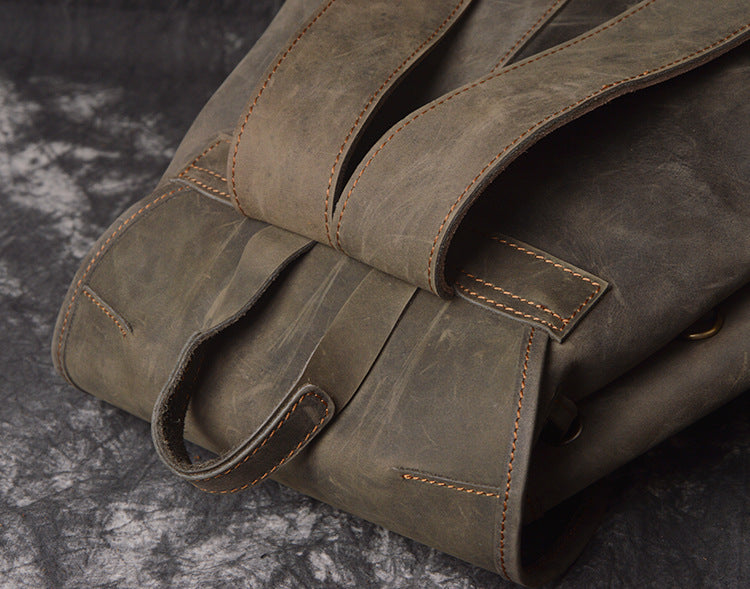 Leather Outdoor Travel Men's Backpack