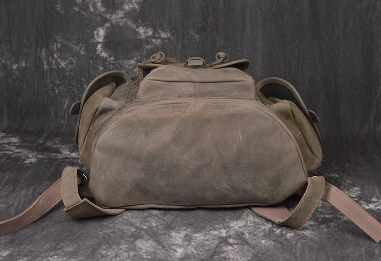 Leather Outdoor Travel Men's Backpack
