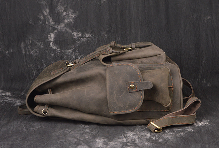 Leather Outdoor Travel Men's Backpack