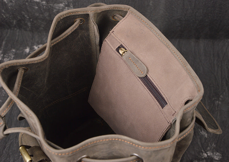 Leather Outdoor Travel Men's Backpack
