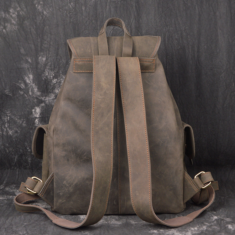 Leather Outdoor Travel Men's Backpack
