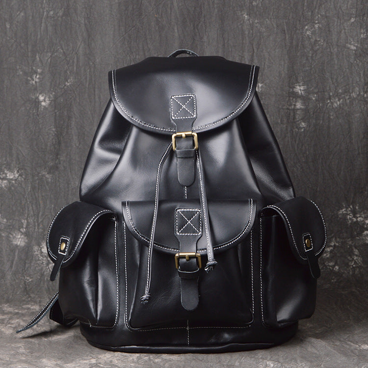 Leather Outdoor Travel Men's Backpack