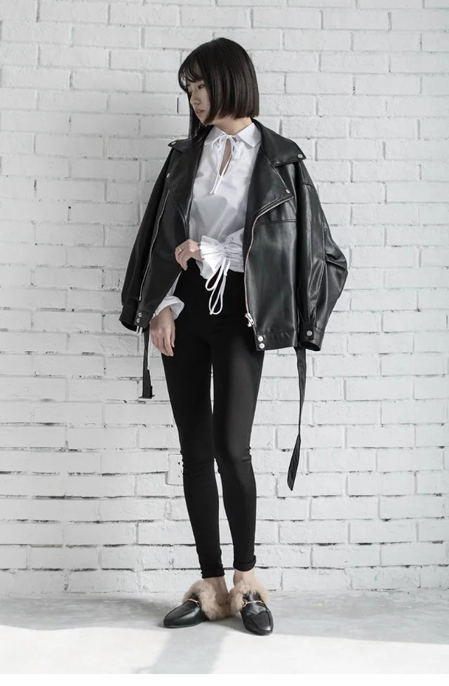 Leather Jacket Student Motorcycle