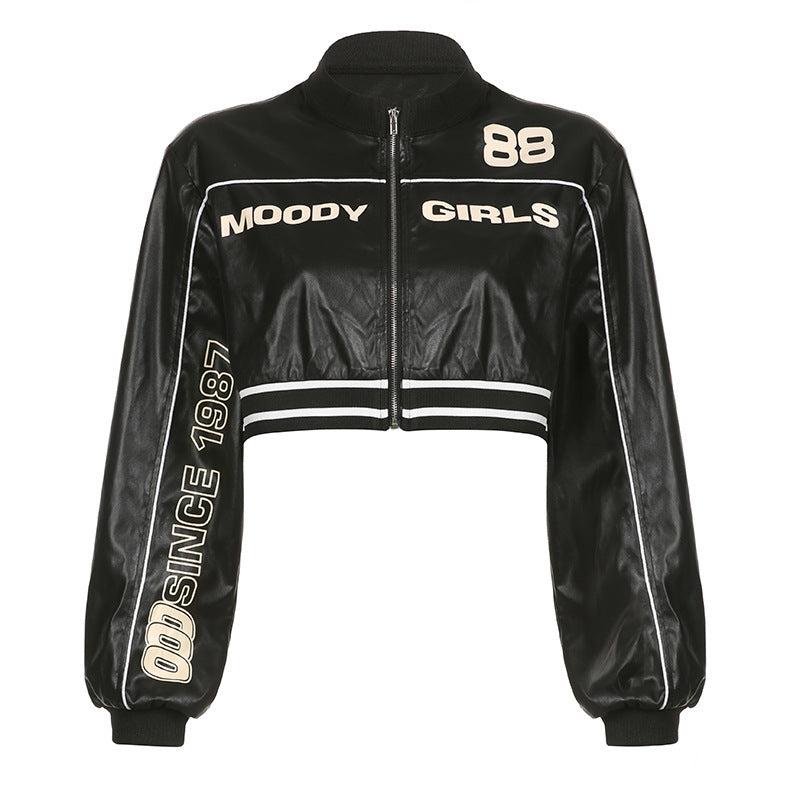 Short Leather Jacket Women's Jacket