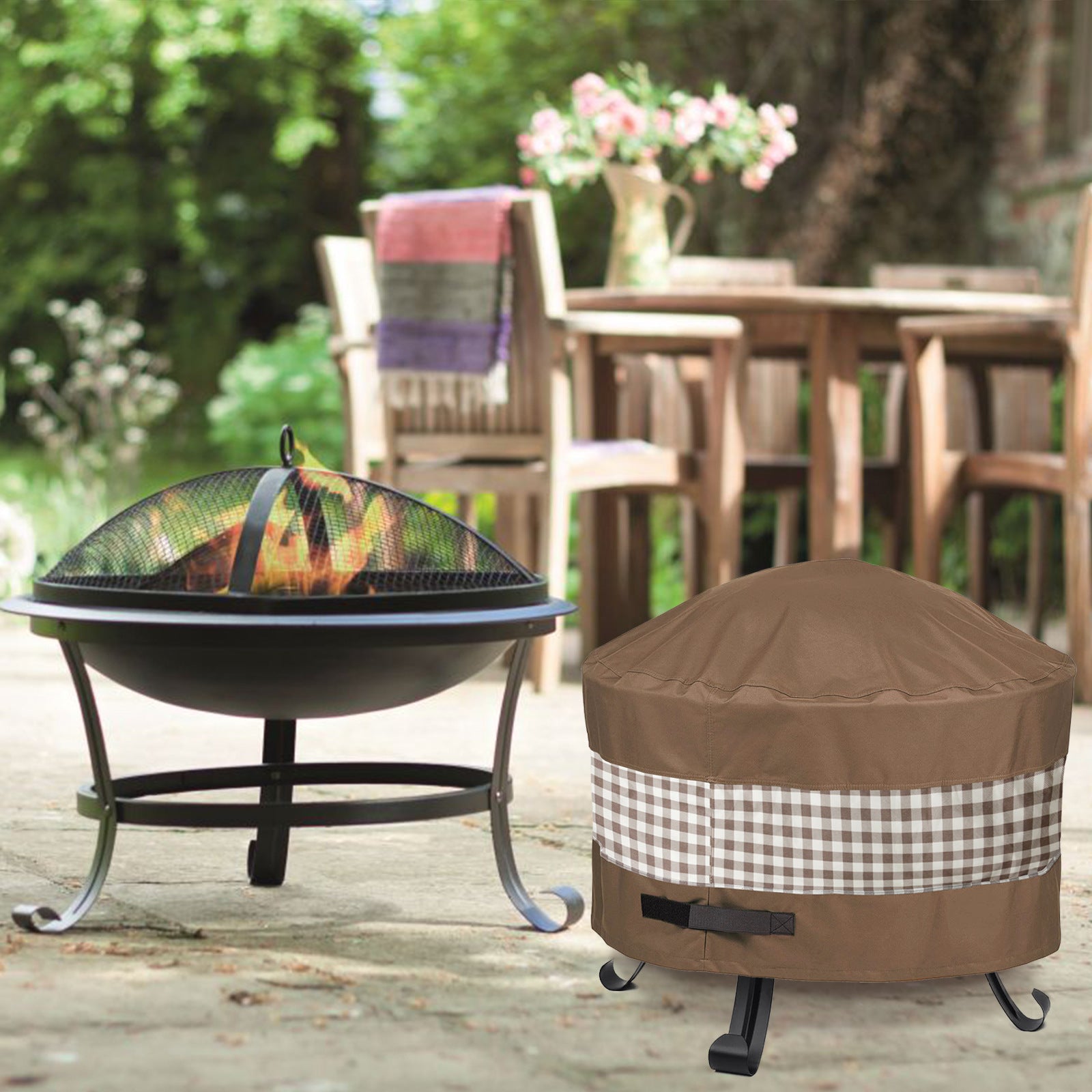 Outdoor Round Fire Pit Cover
