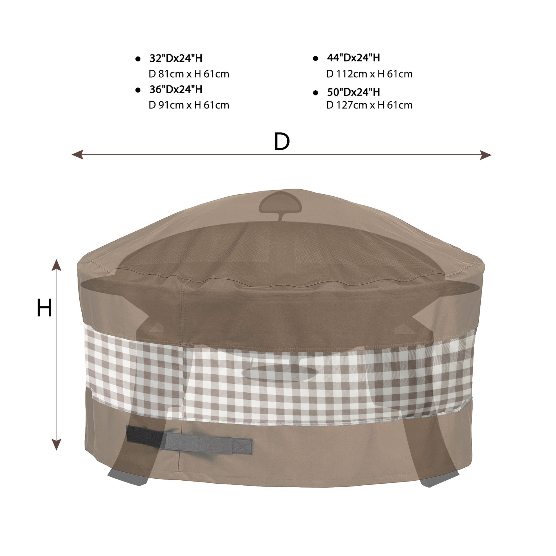 Outdoor Round Fire Pit Cover
