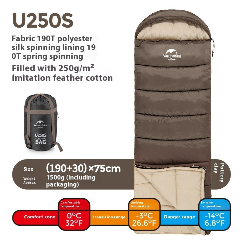 Envelope Hooded Sleeping Bag